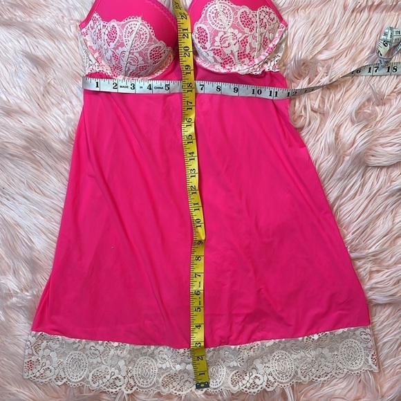 Vintage Victoria’s Secret Fuchsia Pink Babydoll Lace Bra Lingerie Size 34C - Picture 7 of 7